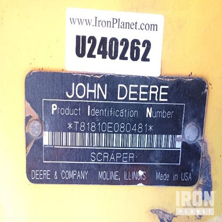 Used 2008 John Deere 1810E Pull Scraper for sale