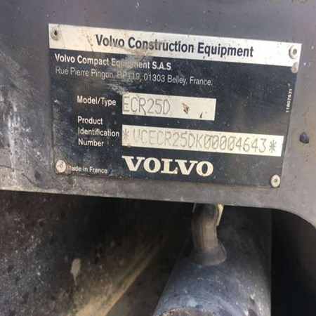 Used VOLVO ECR25D Mini Crawler Excavator for Sale