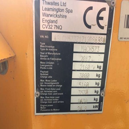 Used THWAITES MACH573 Mini Dumper for sale