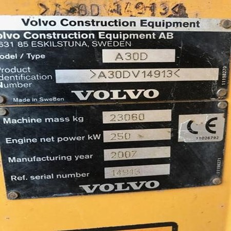 Used Volvo A30D Truck for Sale
