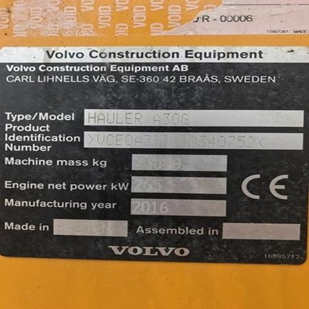 Used Truck A30G – Volvo for Sale