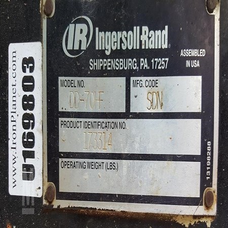 INGERSOLL-RAND DD70HF Used Smooth Drum Compactor for Sale