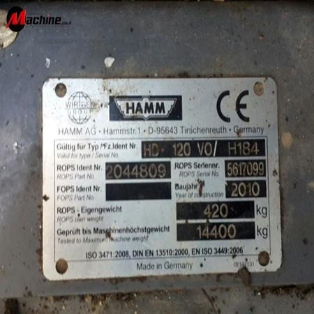 Hamm HD+120 Used Tandem Roller - Double Drum for Sale