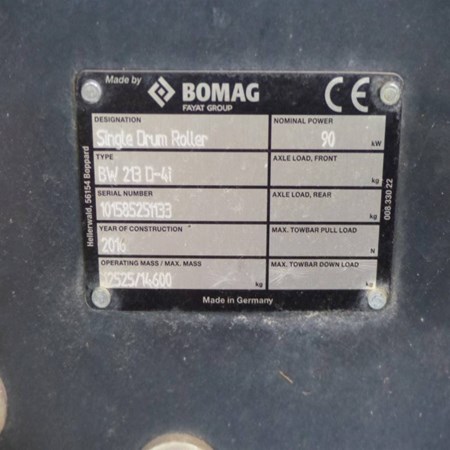 BOMAG – 2016 – 213 D-4i Used Compactor for Sale