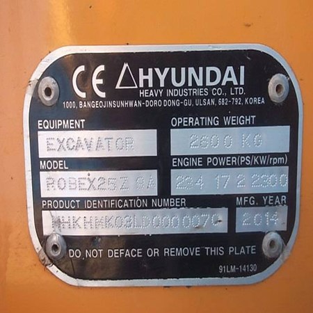 Used HYUNDAI Robex 25Z Mini Excavator  < 7t (Mini Diggers) for sale