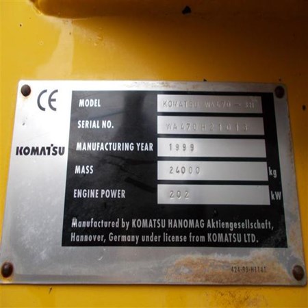 Used WA470-3 Wheel Loader– Komatsu for Sale