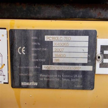 Used Crawler Excavator PC160lc-7 Komatsu for Sale