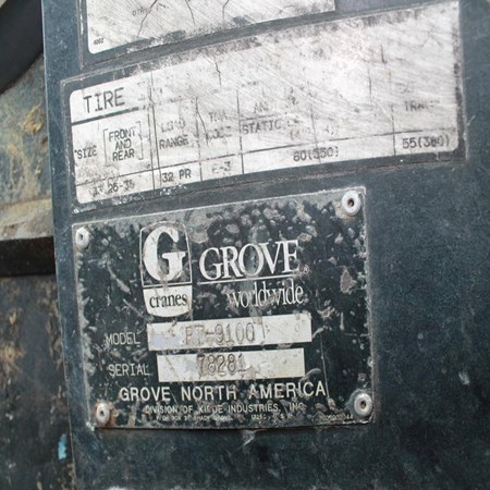 GROVE – RT9100 Used Rough Terrain Crane for Sale