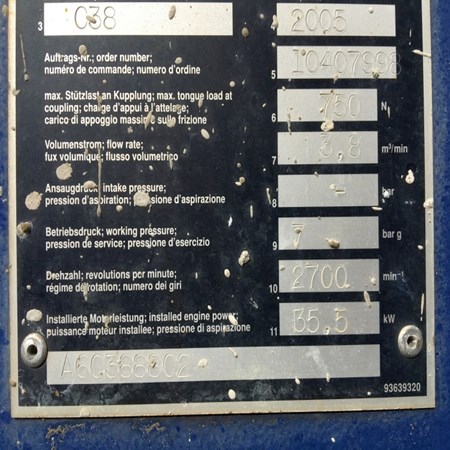 Used Air Compressor COMPAIR C38G  - 2005 for Sale