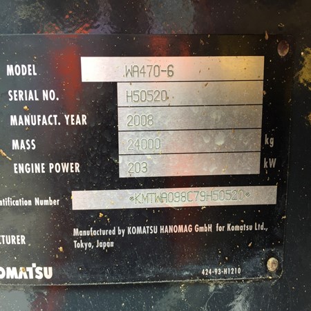 Used Komatsu WA470-6 Wheel Loader for Sale