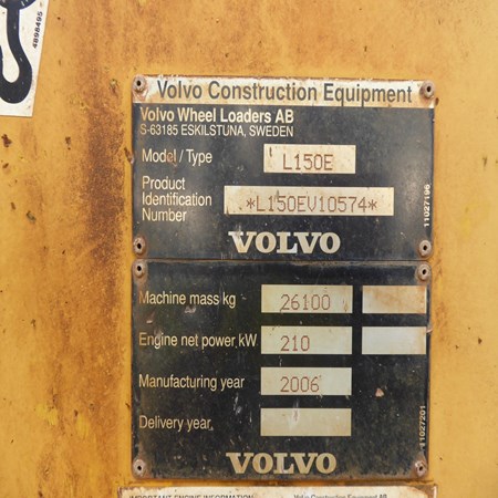 Used Volvo L150E Wheel Loader for Sale