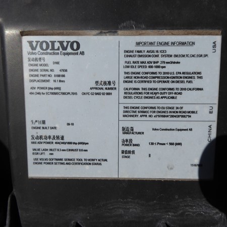 Used Excavator EC700C – Year 2011 for Sale