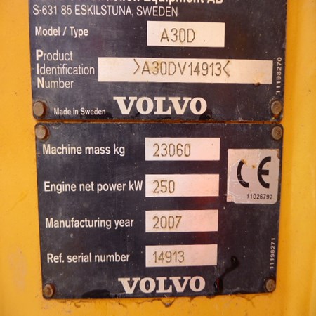 Used Volvo A30D Dump Truck for Sale