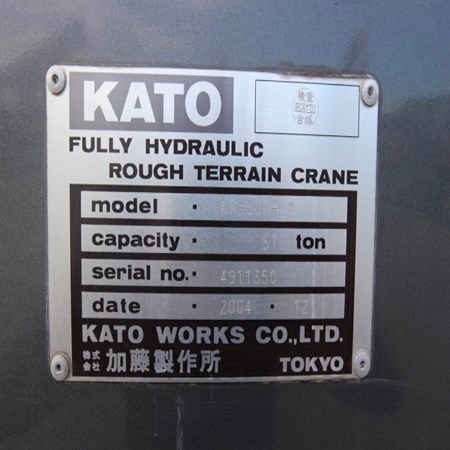 Used KATO KR-50H-L2 (SL600-2) Rough Terrain Crane for Sale
