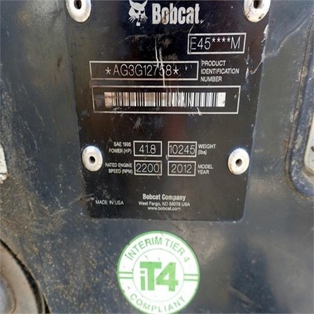 Used BOBCAT E45M Crawler Mini Excavator for Sale