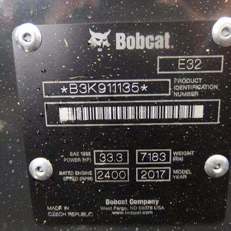 BOBCAT E32 Mini Excavator for Sale