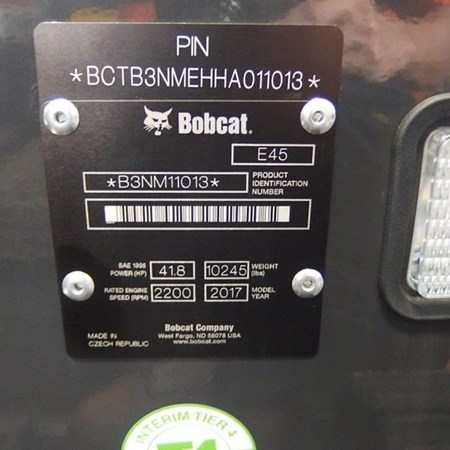BOBCAT E45 Mini Excavator for Sale
