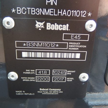 BOBCAT E45 Mini Excavator for Sale