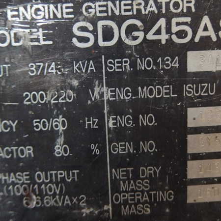 Used AIRMAN SDG45AS Generator for Sale
