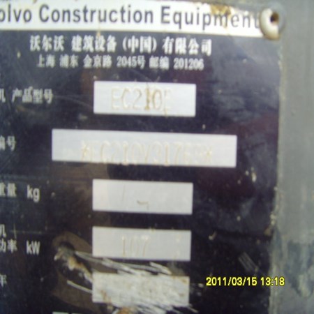 VOLVO UESD EXCAVATORS EC210B 2006 YEAR