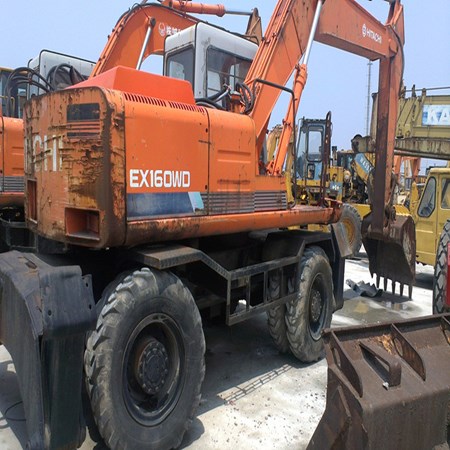 Year 1995 – 2 Units of Used Wheeled Excavator HITACHI EX160WD for Sale