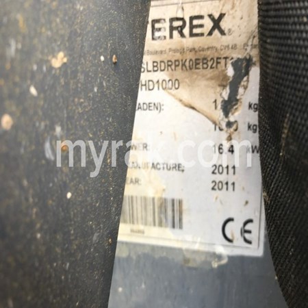 Used TEREX HD1000 Skip Dumper – 2011 Year, 869 Hours for Sale