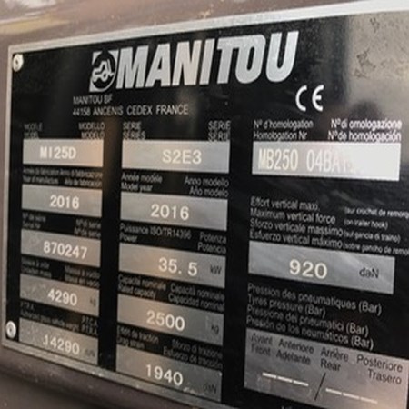 New Manitou Mi25D Forklift - 2016 Year for Sale