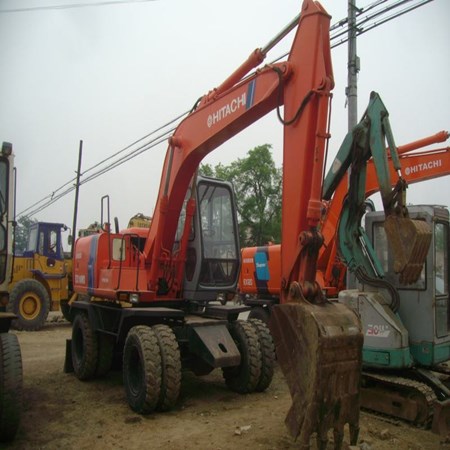 USED HITACHI EX100WD-2 WHEEL EXCAVATOR