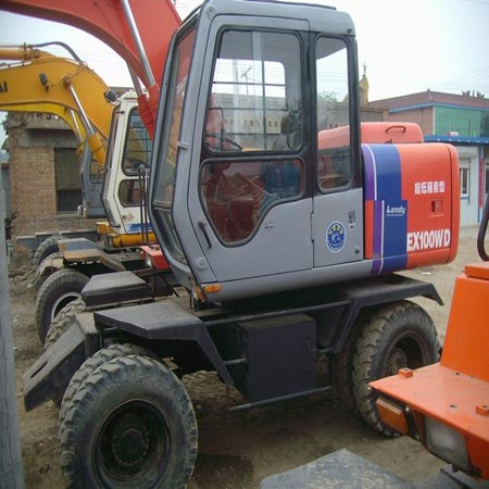 USED HITACHI EX100WD-2 WHEEL EXCAVATOR