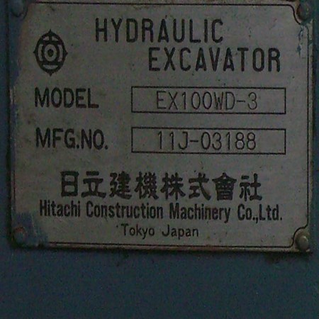 USED HITACHI EX100WD-3 WHEEL EXCAVATOR