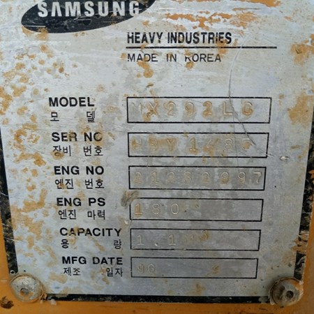 USED SAMSUNG CRAWLER EXCAVATOR MX292LC YEAR:1996 (STOCK:FB3471) FOR SALE
