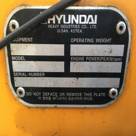 Used HYUNDAI ROBEX 1400W-7 Wheel Excavator for Sale