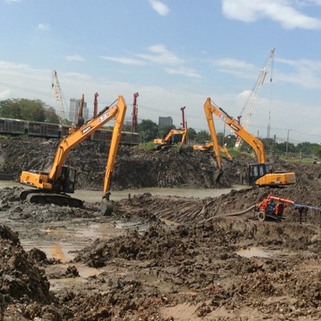 New SANY SY215C Long Reach Medium Crawler Excavator for Sale