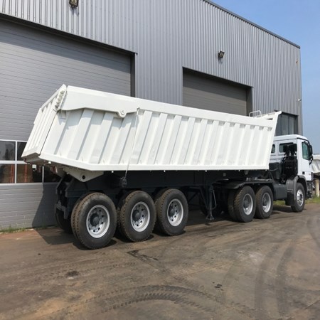 Used Mercedes-Benz Actros 3848 6×4 with Gorica 3-Axle Dump Trailer for Sale