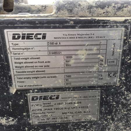 Buy Used Rough Terrain Concrete Mixer - DIECI Model F7000 in Good condition